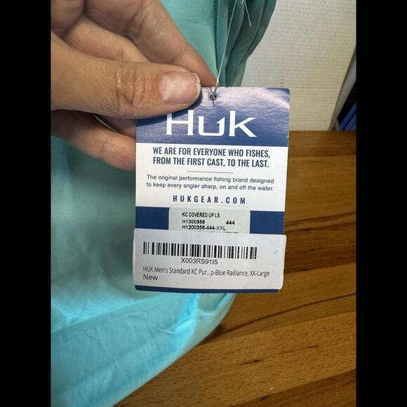 HUK Mens KC Pursuit Performance Crew Long Sleeve Fishing Outdoors XXL - Picture 3 of 9